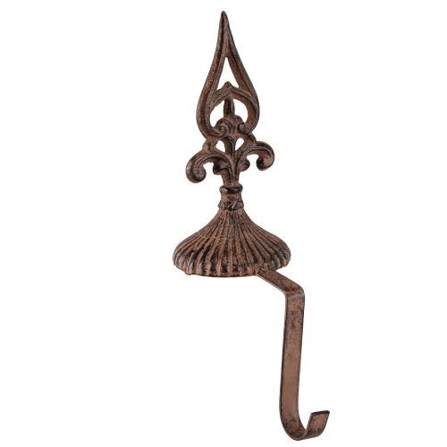 Porte couronne rouille support vintage pour debout en fonte H29cm