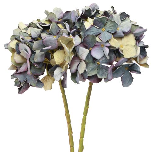 Article Fleurs artificielles en hortensia bleu grand Ø15cm L58cm 2pcs