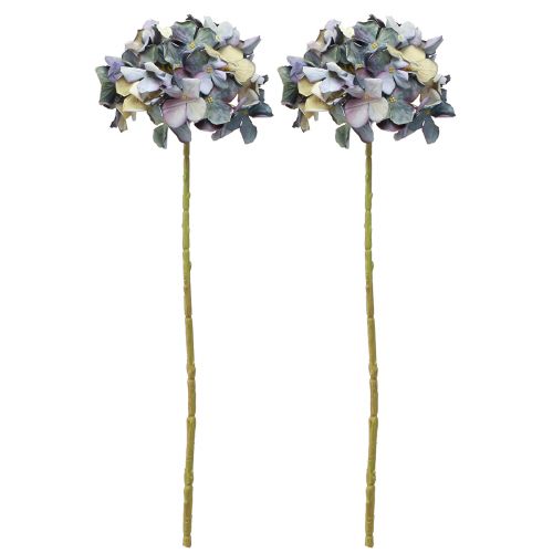 Article Fleurs artificielles en hortensia bleu grand Ø15cm L58cm 2pcs