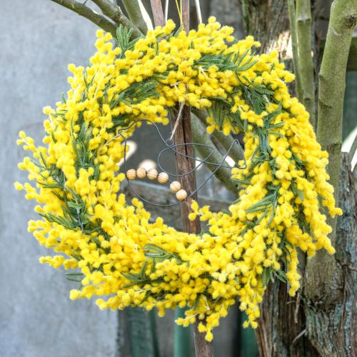 Article Plante artificielle argent acacia mimosa floraison jaune 53cm 3pcs