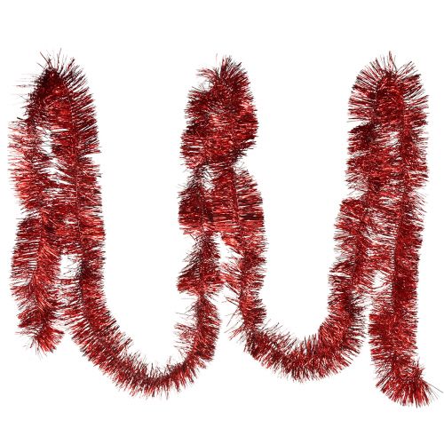 Guirlande de guirlandes rouges festives 270 cm - Brillante et vibrante, parfaite pour les décorations de Noël et de vacances