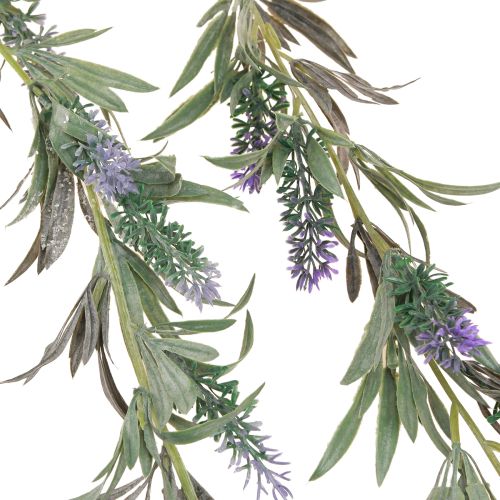 Article Guirlande de Fleurs de Lavande Artificielle Violet Vert 180cm 2pcs