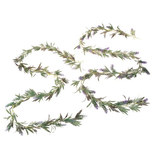 Article Guirlande de Fleurs de Lavande Artificielle Violet Vert 180cm 2pcs