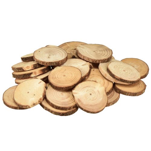 Floristik24 Mini disques en bois disques décoratifs pour arbre naturel Ø5-7cm