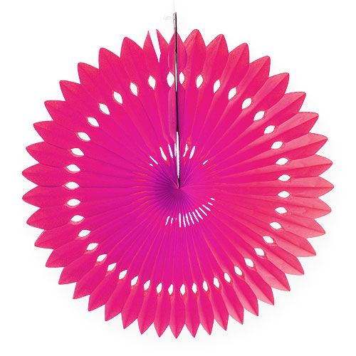 Décoration de fête, fleur en papier alvéolé, fuchsia, Ø 40 cm, 4 p.