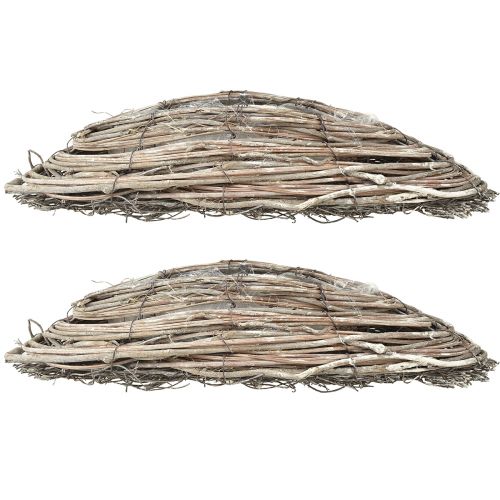 Article Plantes bateaux rotin vignes blanc naturel 40x13cm 2pcs