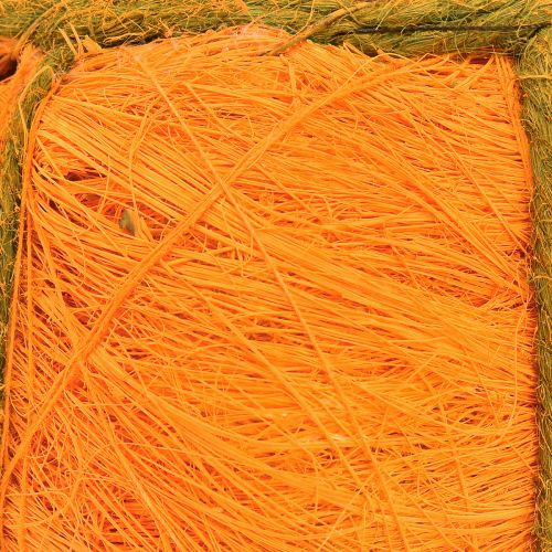 Article Cache-pot décoration citrouille orange/jaune-vert sisal Ø21cm H12cm