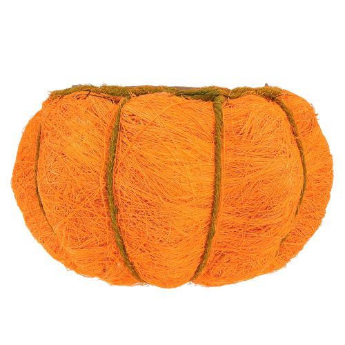 Article Cache-pot décoration citrouille orange/jaune-vert sisal Ø21cm H12cm