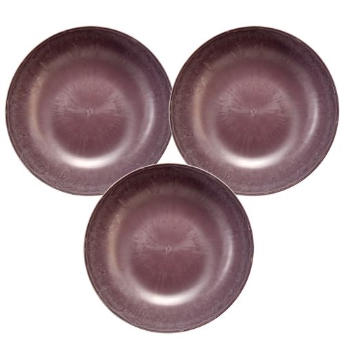 Article Bol en plastique violet élégant 3 pièces – 37x10,5 cm – polyvalent pour la décoration