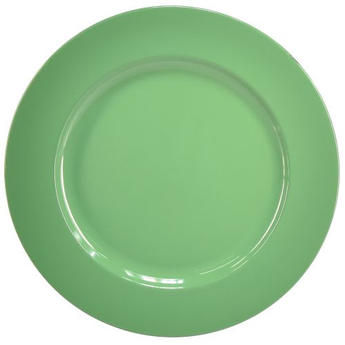 Assiette en plastique vert robuste – 28 cm, parfaite pour la décoration quotidienne et les activités de plein air – Lot de 4