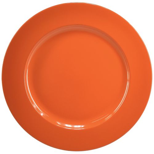 Assiettes en plastique orange – 28 cm – Idéales pour les fêtes et la décoration – Paquet de 4