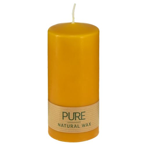 Floristik24 Bougie pilier PURE miel jaune bougies Wenzel 130/60mm