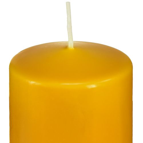 Article Bougie pilier PURE miel jaune bougies Wenzel 130/60mm