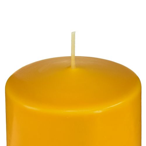 Article Bougie pilier PURE bougies Wenzel miel jaune 90×70mm