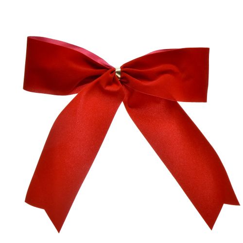 Noeud en velours rouge Noeud de Noël de 5,5 cm de large adapté à une utilisation en extérieur 18 × 18 cm 10 pcs