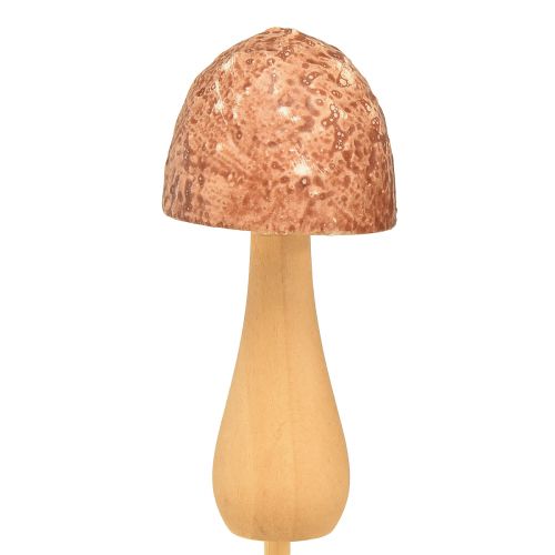 Article Bouchon de fleur bouchon décoratif champignon bois marron Ø2,5cm 8pcs