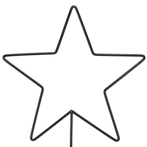 Article Grandes décorations étoiles sur socle en bois naturel - noir, 60 cm - décoration de chambre élégante 30x10x60cm 2pcs