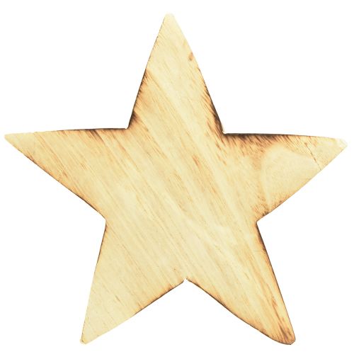 Article Étoile décorative rustique en bois - aspect bois naturel, 20x7 cm - décoration de pièce polyvalente