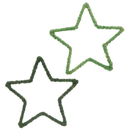 Étoiles jute pour décoration de Noël poinsettias vert 15cm 8pcs