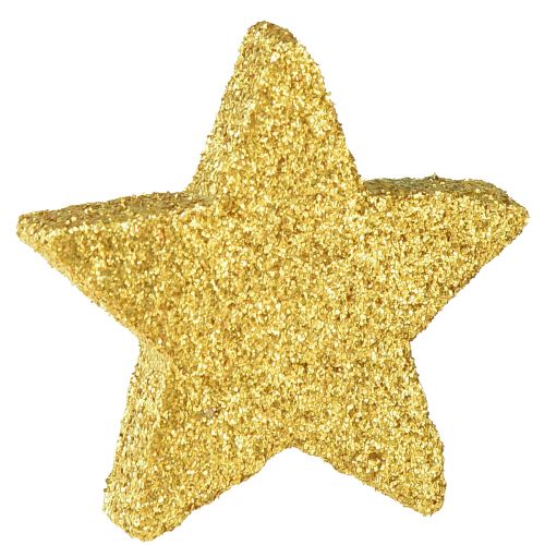 Article Décoration à disperser étoiles vert et or avec paillettes décoration de table Noël 4/5cm 40 pcs