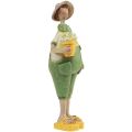 Floristik24 Figurines décoratives décoration de table de jardinier été vert jaune 16,5×5,5cm 2pcs