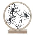 Floristik24 Décoration de table fleurs métal bois déco ressort métal H19cm