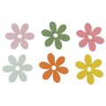 Floristik24 Décoration à disperser fleurs en bois décoration de table colorée Ø3-4cm 48pcs