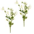 Floristik24 Roses de Noël fleurs artificielles blanches décoration de Noël 37cm 2pcs