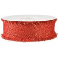 Floristik24 Ruban décoratif ruban de bijoux à franges en or rouge W40mm L15m