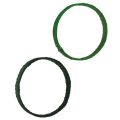 Floristik24 Anneau décoratif jute décoration boucle vert vert foncé 4cm Ø30cm 2pcs