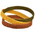 Floristik24 Anneau décoratif jute boucle jaune ocre marron 4cm Ø30cm 3pcs