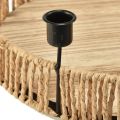 Floristik24 Plateau décoratif bois bougeoir métal naturel noir Ø30cm