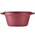 Floristik24 Seau avec anses bac décoratif métal pour plantation rouge Ø20,5cm H10,5cm