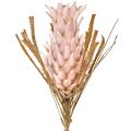 Floristik24 Fleur artificielle exotique rose grande fleur d&#39;ananas 74cm