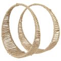 Floristik24 Anneaux de suspension décoratifs en jute Ø 29 cm – design naturel pour un aménagement mural créatif 2 pièces