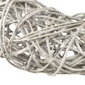 Floristik24 Couronne en bois couronne décorative rotin blanc naturel Ø30cm H9,5cm