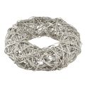 Floristik24 Couronne en bois couronne décorative rotin blanc naturel Ø30cm H9,5cm