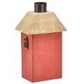 Floristik24 Bougeoir maison bois bâton rouge bougeoir H14.5cm 2pcs