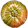 Floristik24 Citrouille décorative en céramique dans des tons vert vif - 17,5 cm - parfaite pour la décoration de table d&#39;automne