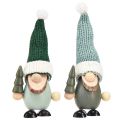 Floristik24 Nains de décoration de Noël nains bois vert menthe H14cm 6 pièces